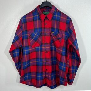 Dixxon Flannel Co The Bundy Al Bundy Plaid Shirt Mens XL Red Blue D-Tech XL